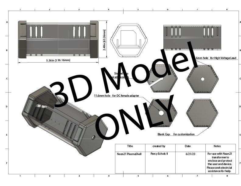 NEW ARRIVAL! Neon 21 – PlasmaShell Case (3D Models Only)